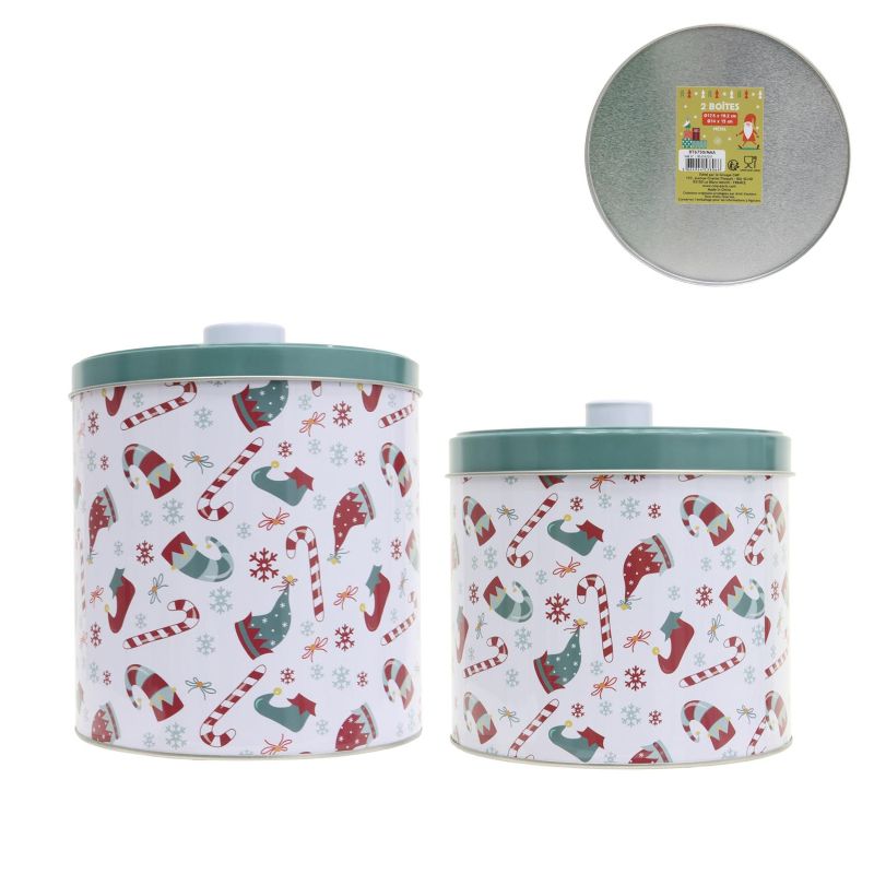 BOITES METAL NOEL SET DE 2 TAILLES