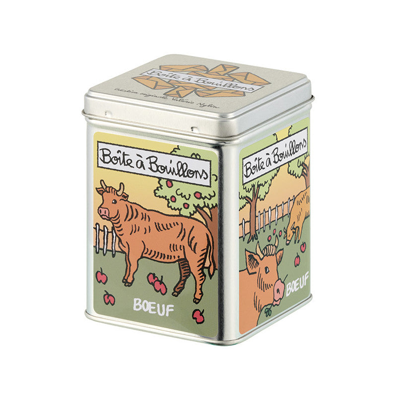 BOITE METAL BOUILLON BOEUF VINTAGE