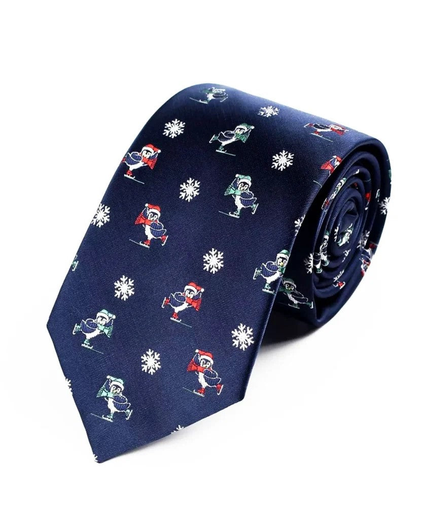 CRAVATE PINGOUINS BLEU - 10305