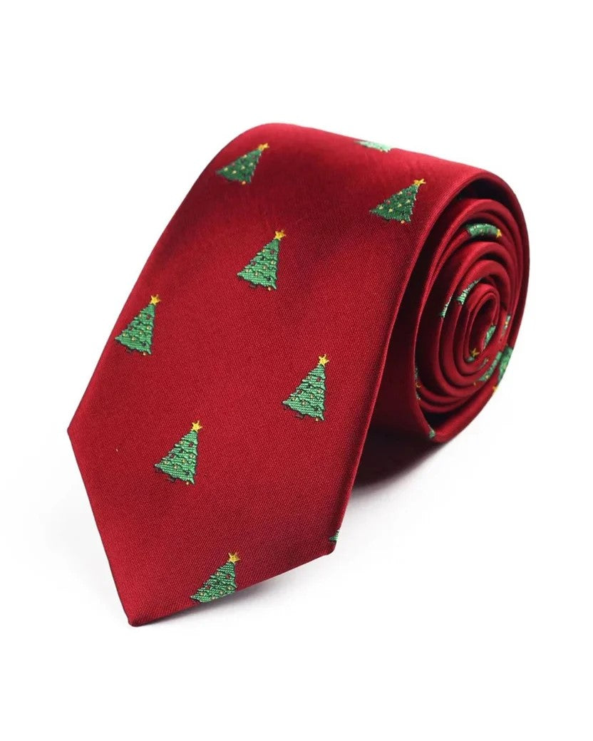 CRAVATE SAPIN ROUGE - 10308