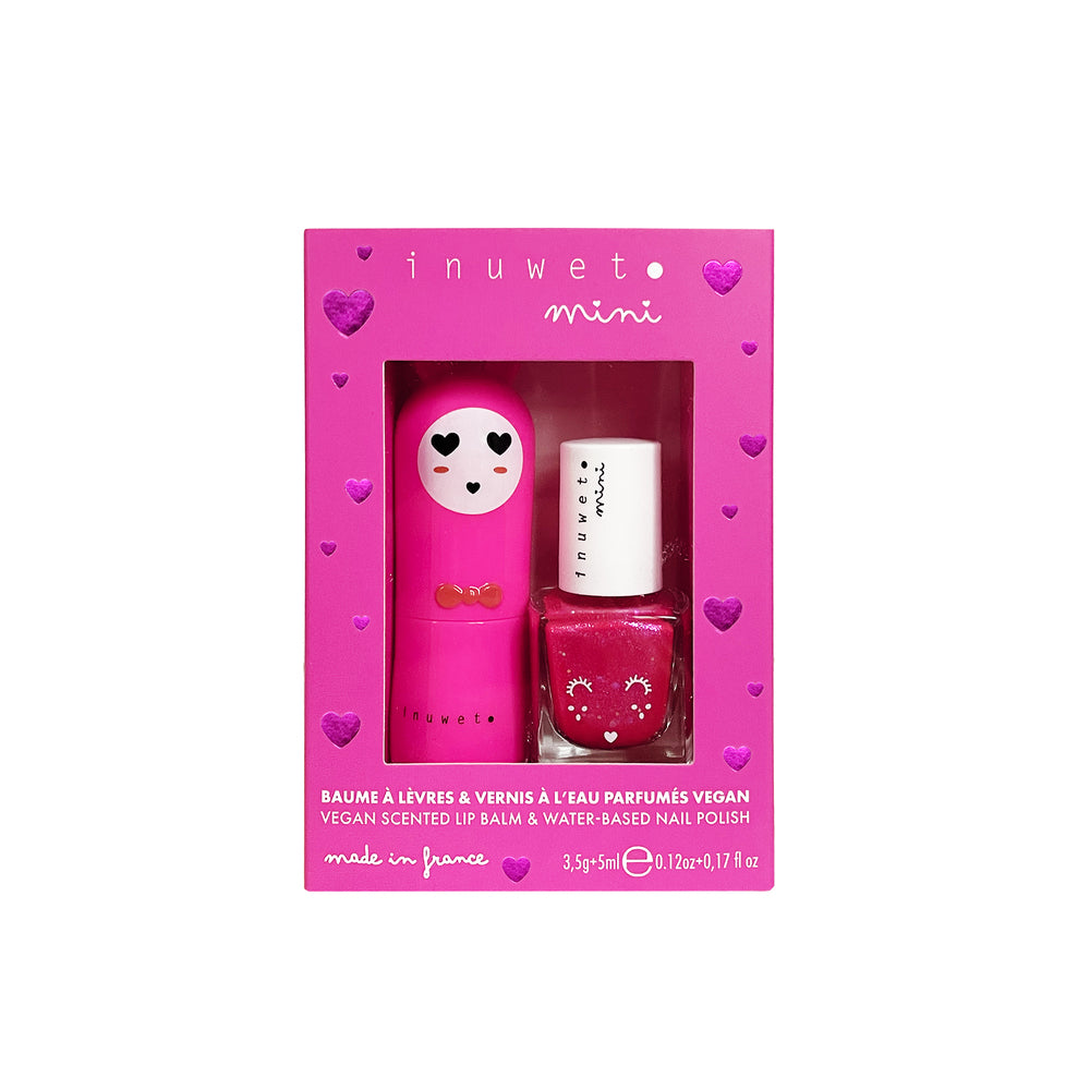 DUO BAUME A LEVRES + VERNIS FUCHSIA