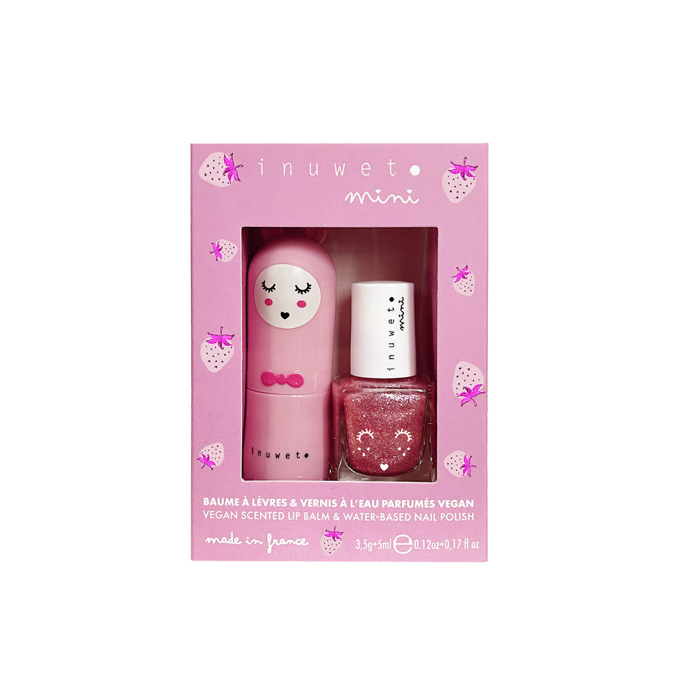 DUO BAUME A LEVRES + VERNIS ROSE