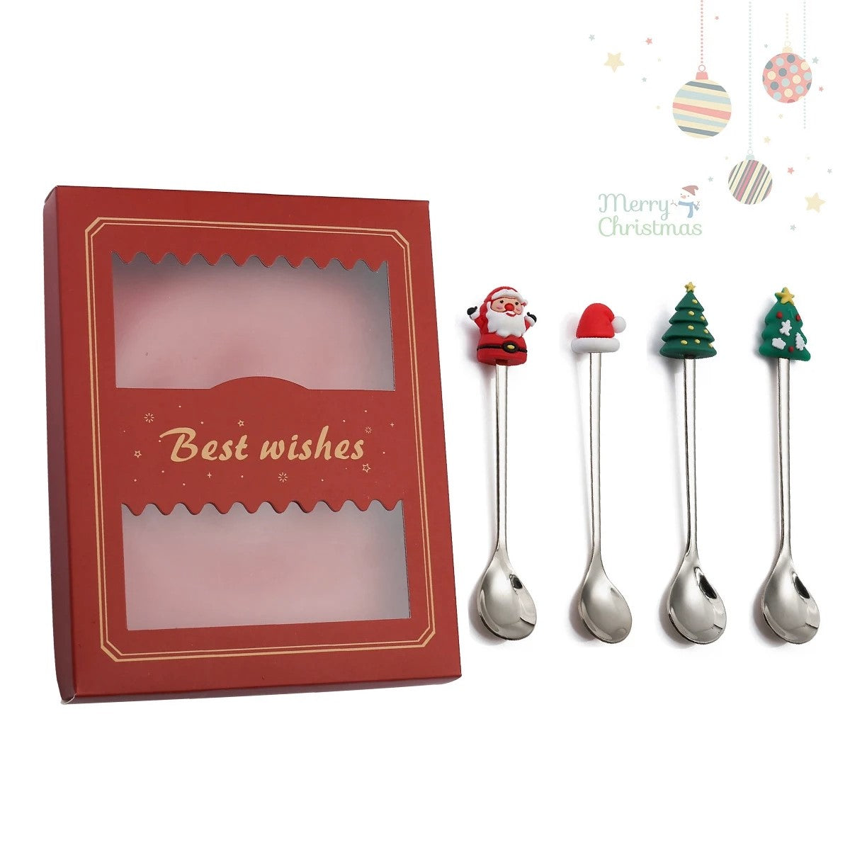 SET VAISSELLE 4 CUILLERES PERSONNAGES BTE ROUGE
