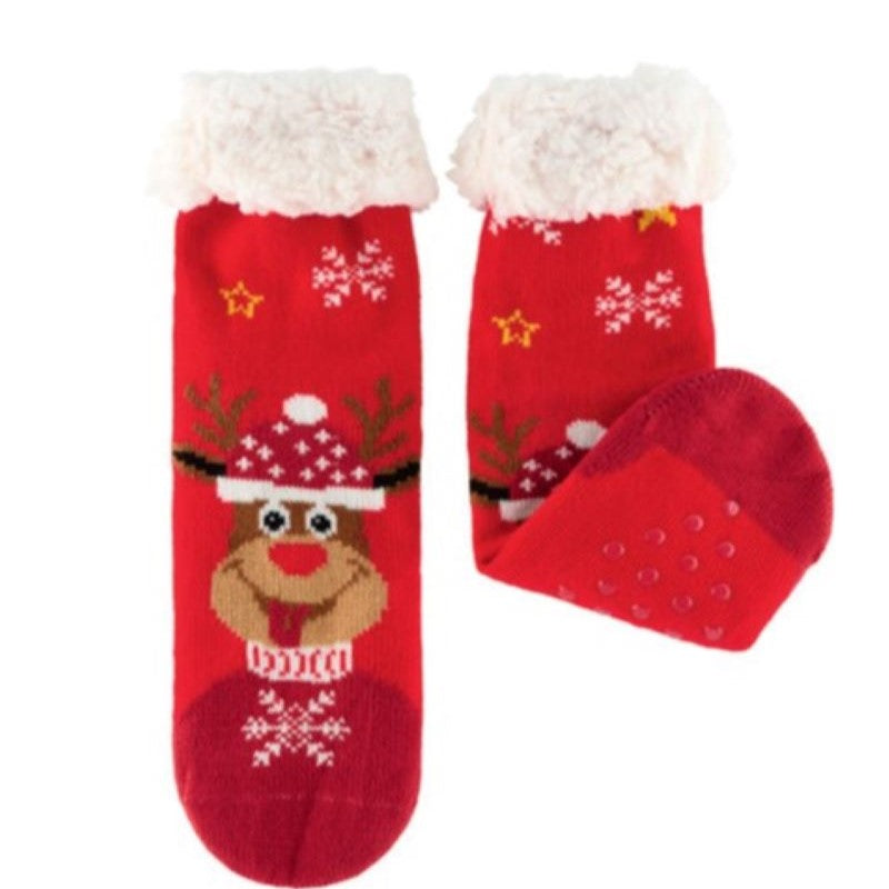 CHAUSSETTE SHERPA RENNE ROUGE