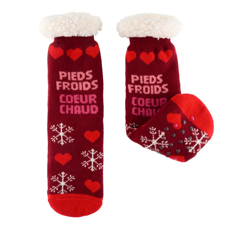 CHAUSSETTE SHERPA COEUR CHAUD