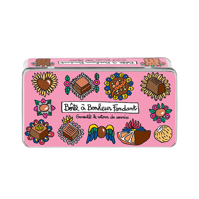 BOITE A CHOCOLAT TABLETTES BONHEUR FONDANT