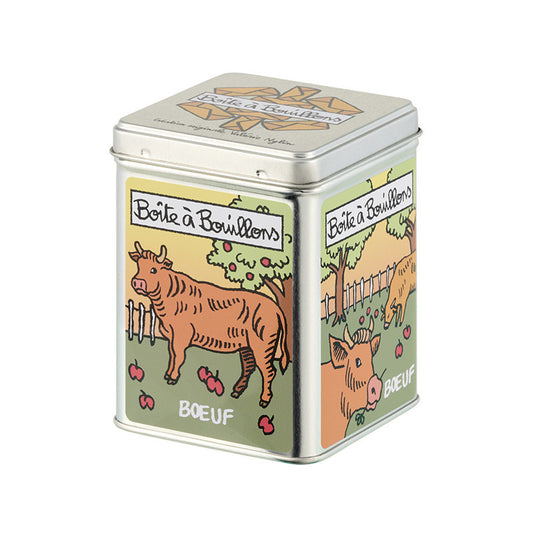 BOITE METAL BOUILLON BOEUF VINTAGE