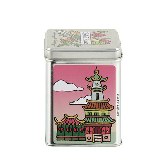 BOITE METAL EPICES SOUVENIRS D'ASIE