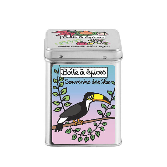 BOITE METAL EPICES SOUVENIRS DES ILES