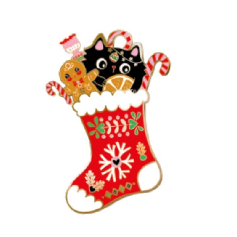 DECORATION DORE CHAT CHAUSSETTE