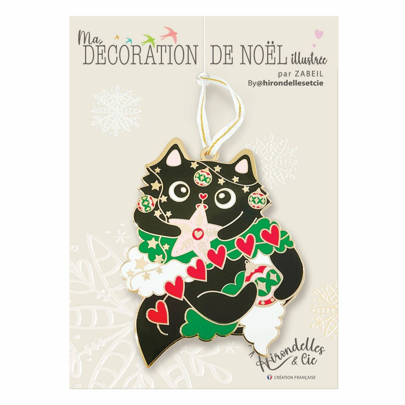 DECORATION DORE CHAT GUIRLANDE