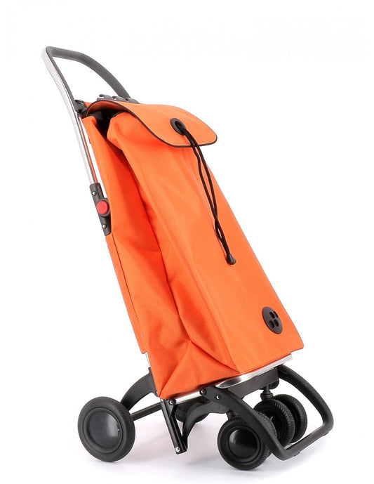 CHARIOT 4 ROUES PIVOTANTES PLIABLE ORANGE