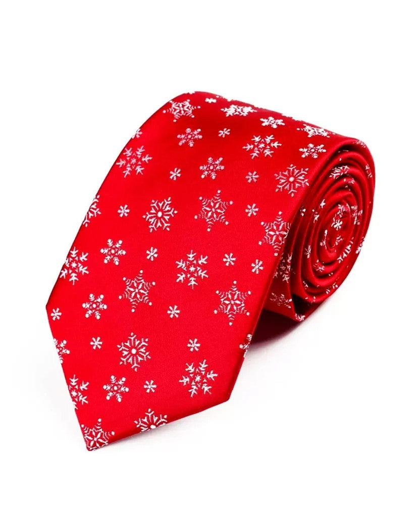 CRAVATE FLOCONS ROUGE - 10306