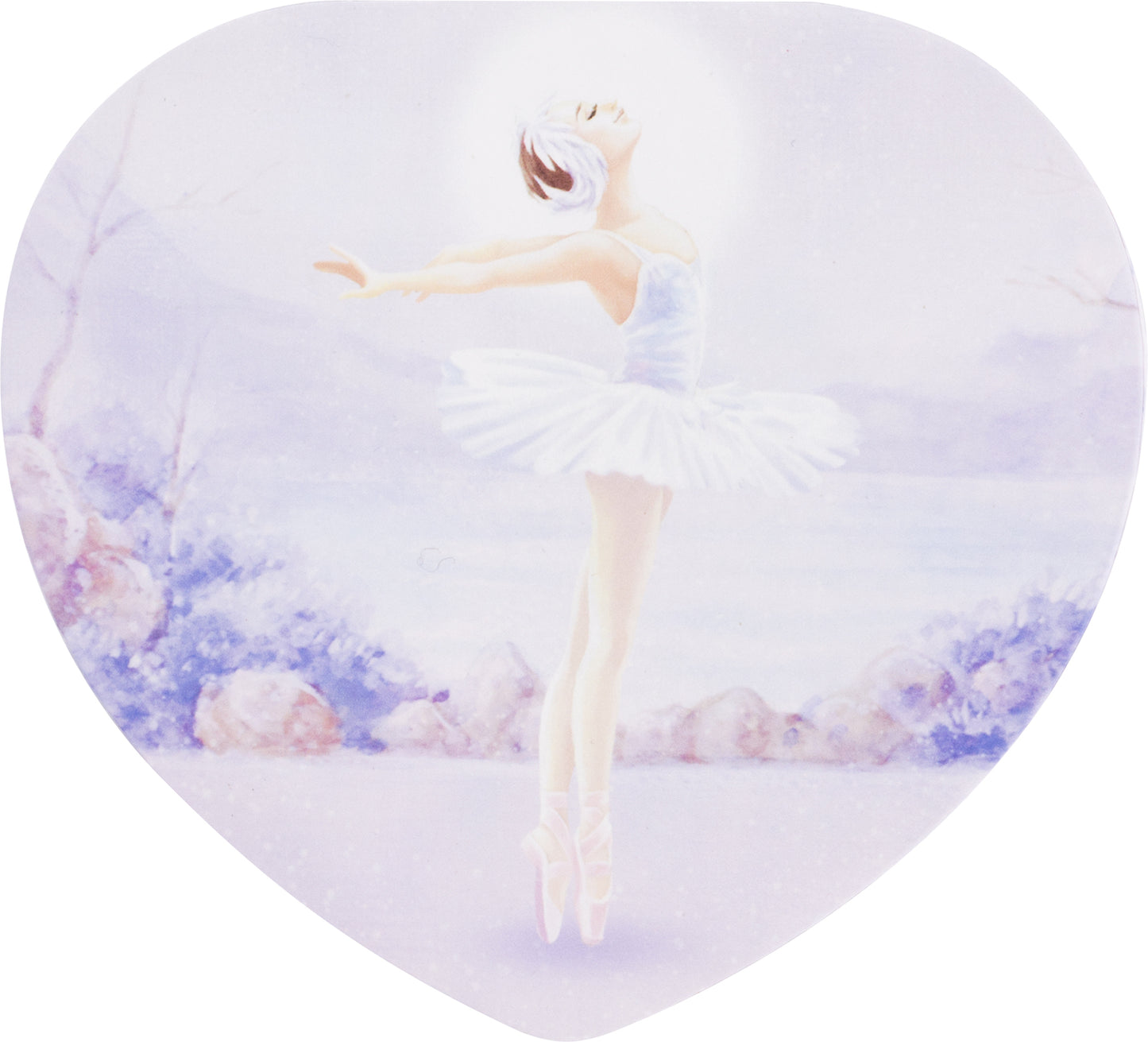 BOITE MUSIQUE COEUR LAC CYGNES - 9524