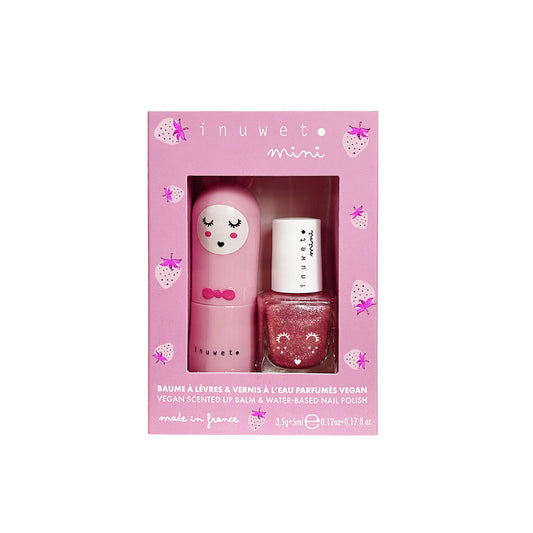 DUO BAUME A LEVRES + VERNIS ROSE